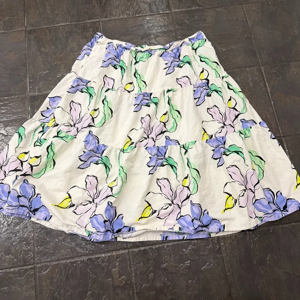 A New Day Floral Tiered Skirt Size 2X Viral Cottagecore Aesthetic Flowy Midi - Picture 5 of 7
